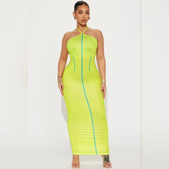 Lime maxi dress - Picture 3 of 3